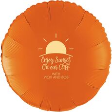 Enjoy Sunset on our Cliff Mylar Balloons