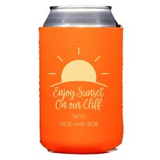 Enjoy Sunset on our Cliff Collapsible Koozies
