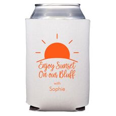 Enjoy Sunset on our Bluff Collapsible Koozies