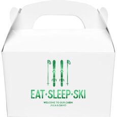 Eat Sleep Ski Gable Favor Boxes