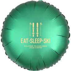 Eat Sleep Ski Mylar Balloons