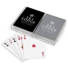 Snowflake Ski Lodge Double Deck Playing Cards