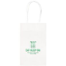 Eat Sleep Ski Medium Twisted Handled Bags