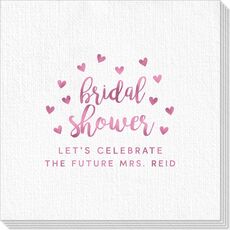 Confetti Hearts Bridal Shower Deville Napkins