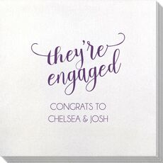 They're Engaged Bamboo Luxe Napkins