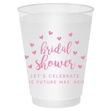 Confetti Hearts Bridal Shower Shatterproof Cups