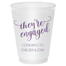 They're Engaged Shatterproof Cups
