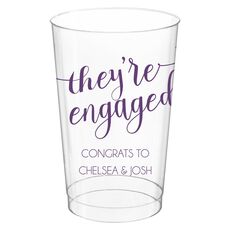 They're Engaged Clear Plastic Cups