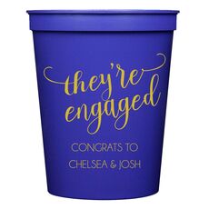 They're Engaged Stadium Cups