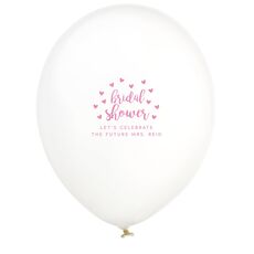Confetti Hearts Bridal Shower Latex Balloons