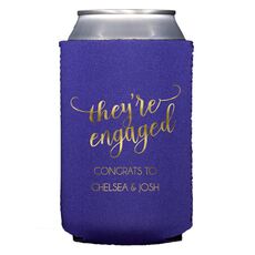 They're Engaged Collapsible Koozies