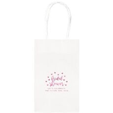 Confetti Hearts Bridal Shower Medium Twisted Handled Bags