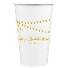 Wedding String Lights Paper Coffee Cups