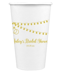 Wedding String Lights Paper Coffee Cups