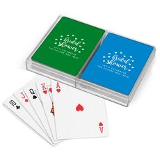 Confetti Hearts Bridal Shower Double Deck Playing Cards