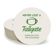 Never Lost A Tailgate Round Coasters