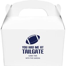 You Had Me At Tailgate Gable Favor Boxes