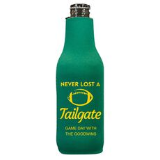 Never Lost A Tailgate Bottle Koozie