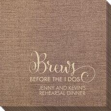 Brews Before The I Dos Bamboo Luxe Napkins