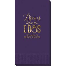 Brews Before The I Dos with Rings Guest Towels