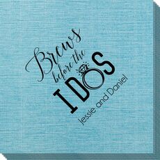 Brews Before The I Dos with Rings Bamboo Luxe Napkins