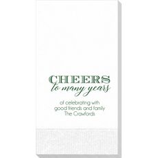 Cheers To Many Years Guest Towels