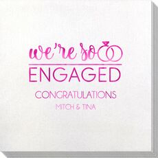 We're So Engaged Bamboo Luxe Napkins