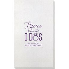 Brews Before The I Dos with Rings Bamboo Luxe Guest Towels