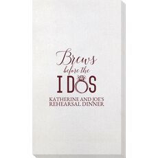 Brews Before The I Dos with Rings Bamboo Luxe Guest Towels