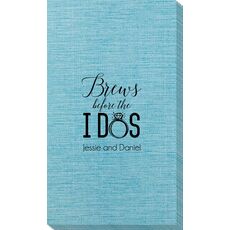 Brews Before The I Dos with Rings Bamboo Luxe Guest Towels