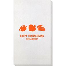 Football Turkey Pie Bamboo Luxe Guest Towels