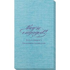 Script They're Engaged Bamboo Luxe Guest Towels