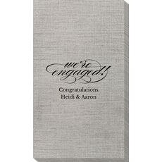Script We're Engaged Bamboo Luxe Guest Towels