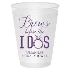 Brews Before The I Dos with Rings Shatterproof Cups