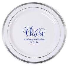 Curly Cheers Premium Banded Plastic Plates