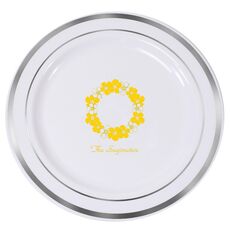 Hawaiian Lei Premium Banded Plastic Plates
