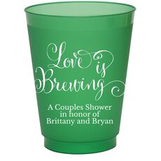 Love is Brewing Colored Shatterproof Cups