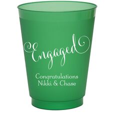 Romantic Engaged Colored Shatterproof Cups