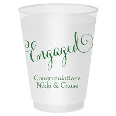 Romantic Engaged Shatterproof Cups