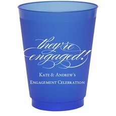 Script They're Engaged Colored Shatterproof Cups