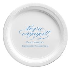 Script They're Engaged Paper Plates