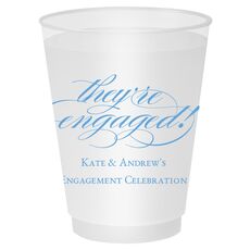Script They're Engaged Shatterproof Cups
