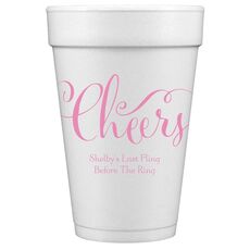 Curly Cheers Styrofoam Cups