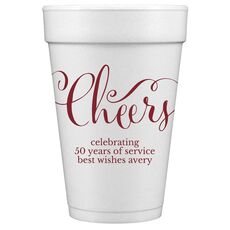 Curly Cheers Styrofoam Cups