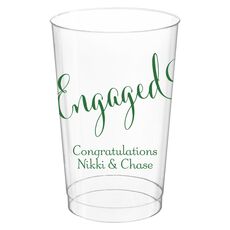 Romantic Engaged Clear Plastic Cups