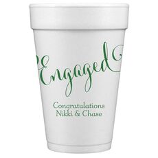 Romantic Engaged Styrofoam Cups
