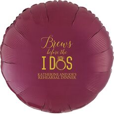 Brews Before The I Dos with Rings Mylar Balloons