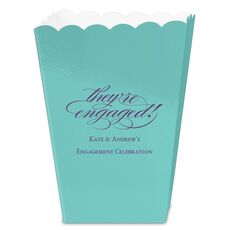 Script They're Engaged Mini Popcorn Boxes