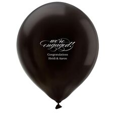 Script We're Engaged Latex Balloons