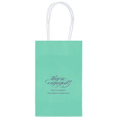 Script They're Engaged Medium Twisted Handled Bags